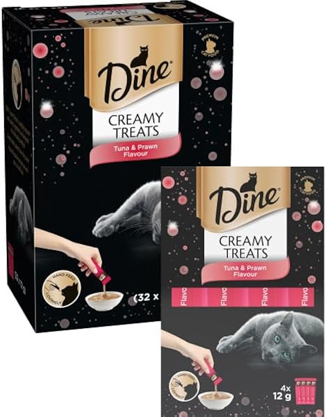 Dine Creamy Tuna Prawn Cat Treats 32 Pack