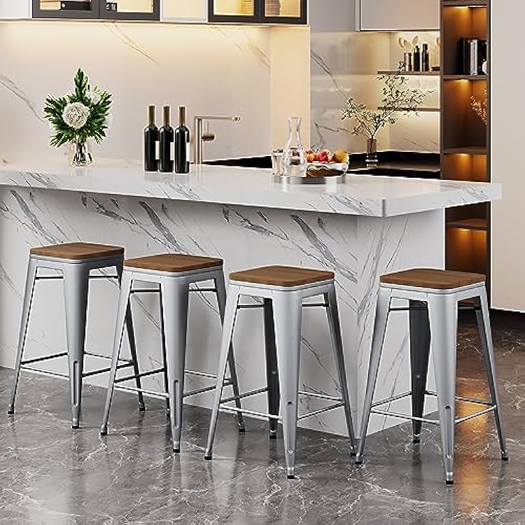 Alunaune 24 Metal Counter Height Bar Stools Set of Uganda Ubuy