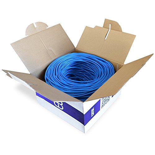 Dripstone 600001 1000Ft Cat5E 4/Utp Ethernet Lan Cable 24Awg Network Wire (Blue), Router #TOP2
