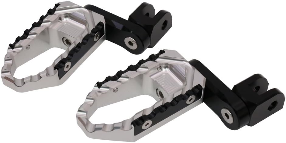 Silver CNC 40mm Adjustable Riser Front Touring Foot Pegs Compatible with NC700 S/X 12-16 NC750 X S 16-19 17 18 20 21 22 23 2023