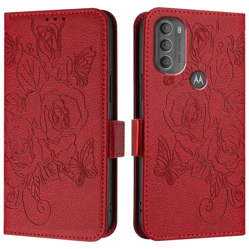 Étui Portefeuille Rouge Moto G71 5G pour vos Sorties et Déplacements Urbains
