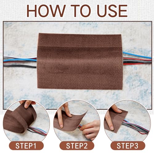 Image of WILLBOND Carpet Cord Cover Cable Protector Floor Cover Cable Protector Management Only for Commercial Office Carpet(9.84 ft,Brown)