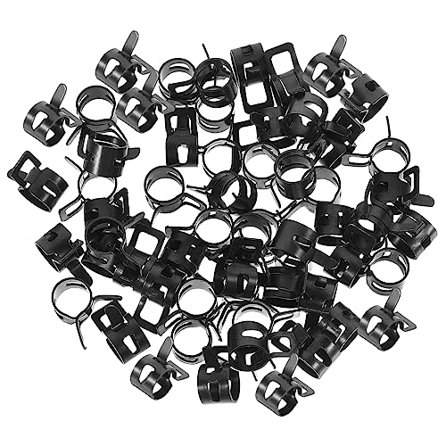 HOLIDYOYO 50pcs Spring Hose Clamps Line Hose Clips for Tube Clamp 65mn Steel High Tensile Strength Easy Installation