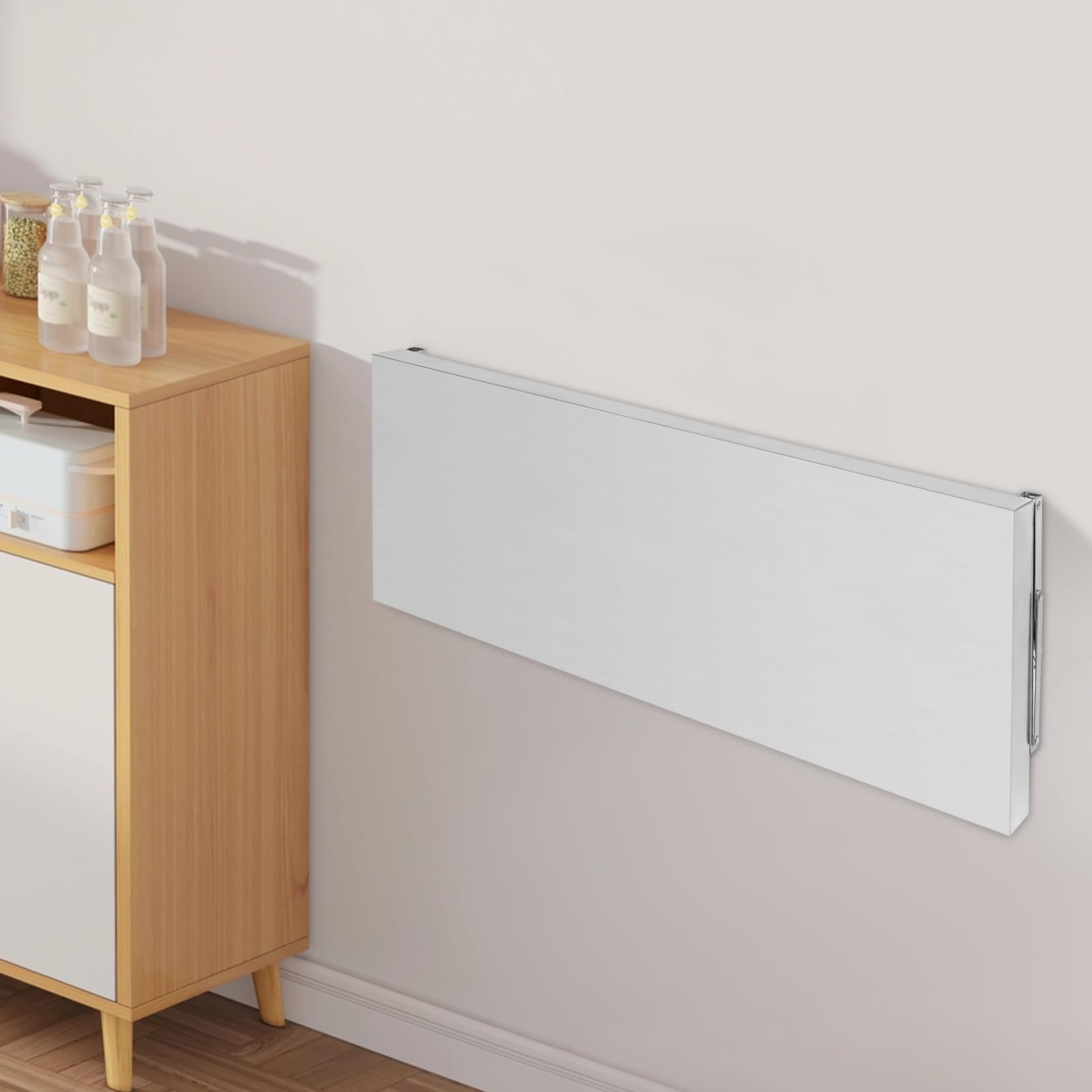 Składany stół ścienny, 100 x 30 x 5 cm, składany regał sprzedażowy, wózek do serwowania potraw, składany regał ścienny do kuchni, hoteli, szpitali