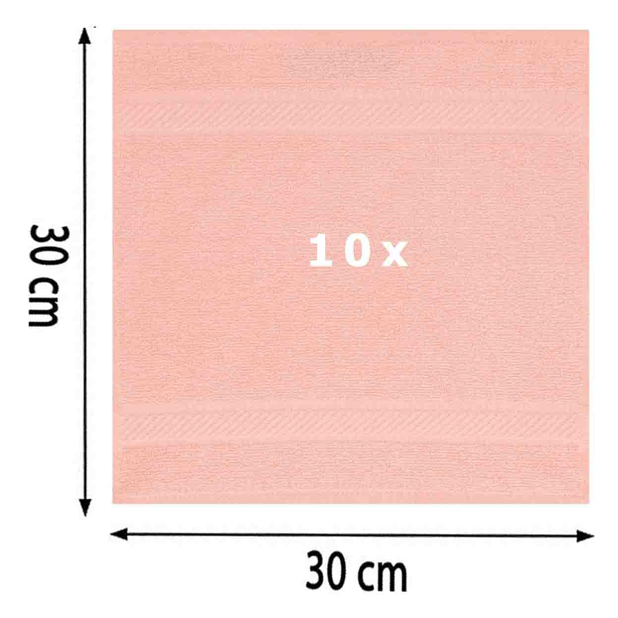 Set 10 Asciugamani Per Bidet Palermo - 100% Cotone, Misure 30x30 Cm, Colore Cranberry - Foto 6