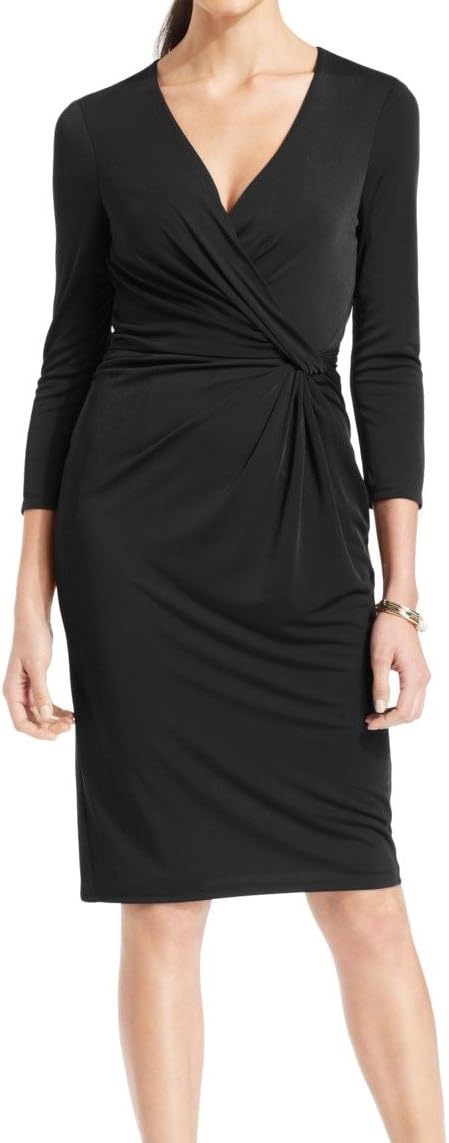 Anne Klein Women's V-Neck Drape Dress