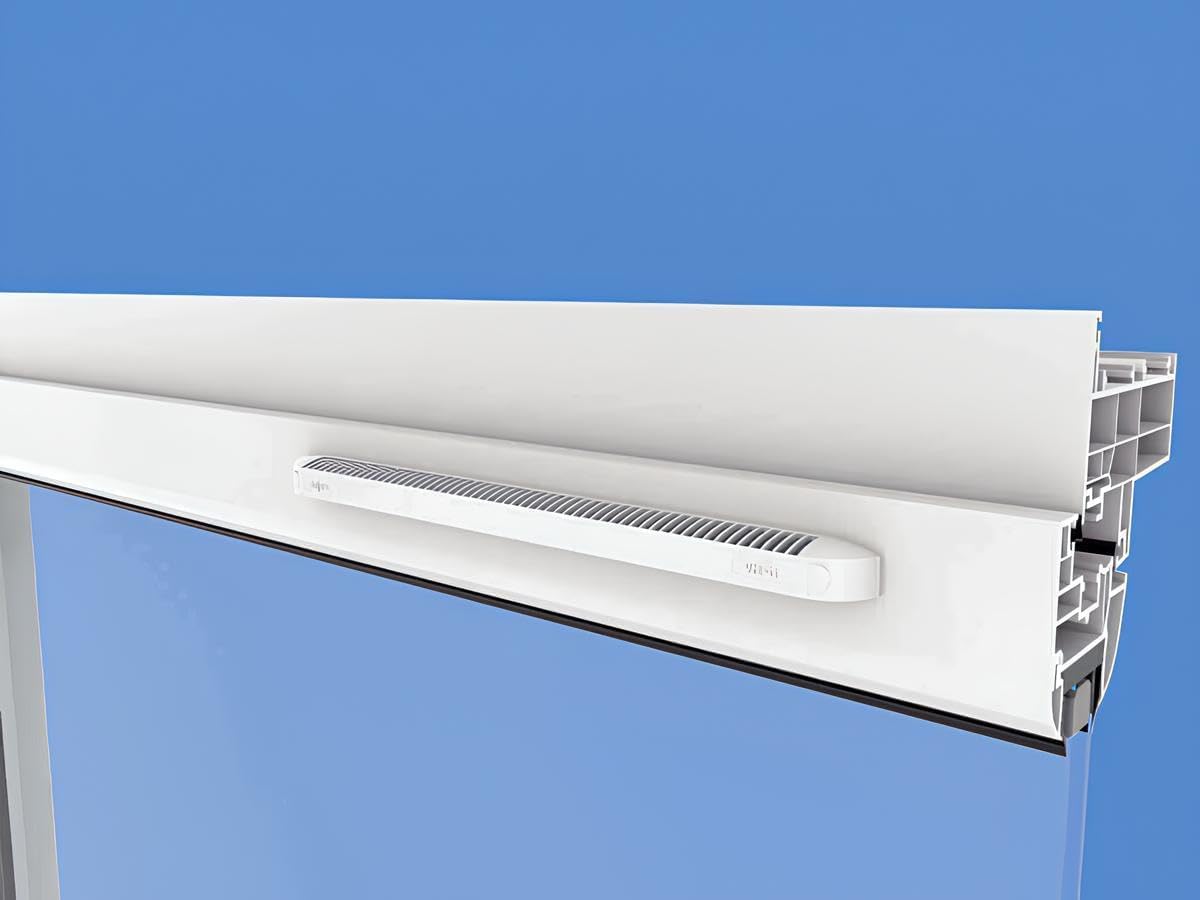 Anjos – Entrée d’air autoréglable fenêtre 15/22 / 30 m³/h – Grille ventilation VMC – Kit intérieur extérieur blanc - 2