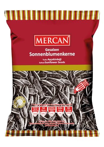 MERCAN 12x 150g Sonnenblumenkerne gesalzen und geröstet Einzelverpackungen