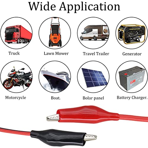 Image of Double-Ended Alligator Clips Jumper Cable Test Leads Set with Alligator Clips,Multimeter Test Leads Set Alligator Clip Clamps Double Ended Voltage Tester Cable [4 Groups /1m /3.2ft]