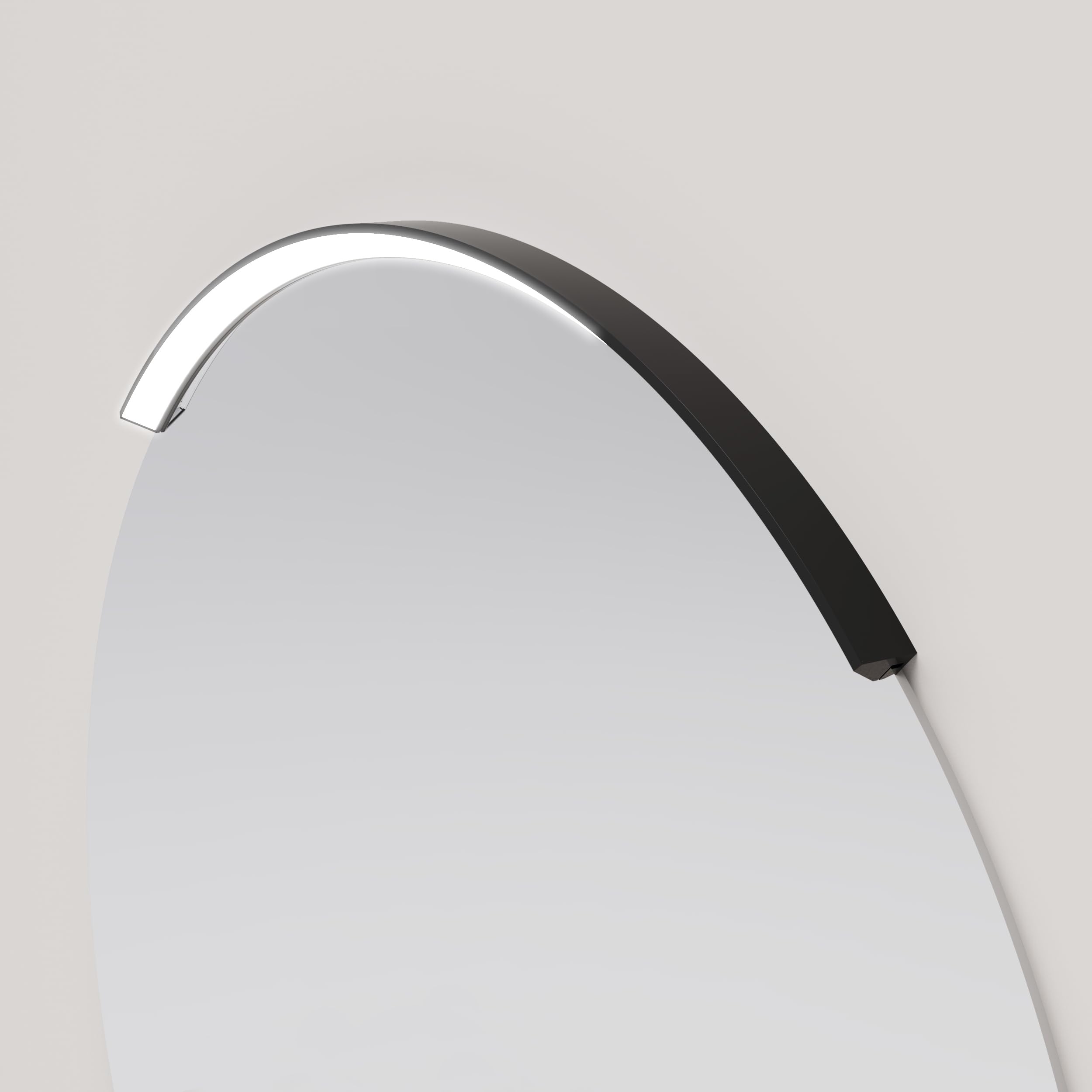 Baikal Lámpara LED para Espejo de Baño Redondo. Aplique LED 13W 230V-50Hz, Luz Blanca Neutra 4000K con 1269LM, IP44 a prueba de agua, Aislamiento Clase ll. 80cm Negro