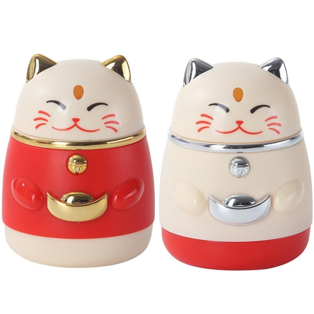 Luxylei Toothpick Box Automatic Lucky Cat Toothpick Dispenser Toothpicks Organizer for Home Room Dining Room Pops Up Toothpick Storage