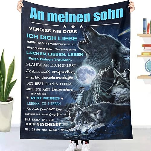 UOOYAA Wolf Mond Decke 'An Meinen Sohn'