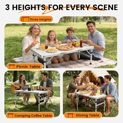 WildFinder Mesa de Camping Plegable, 35.4 x 15.7 x 27.5 pulgadas, Portátil miniatura 4