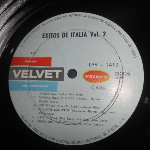 Miniatura 6 de Exitos de Italia - Tutii Successi Italiani Various Vol 2 LP Vinyl