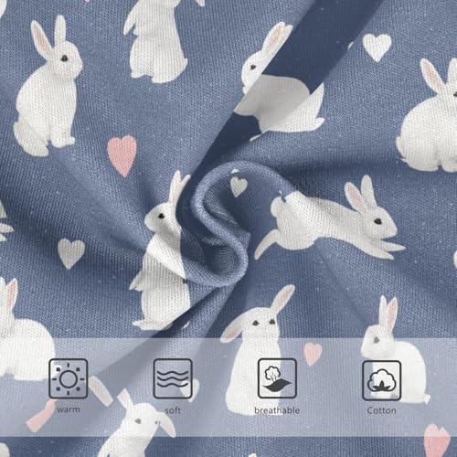 Wusikd White Rabbits Girls' Underwear Cotton Cute Bunnies Girls Briefs Soft Toddler Underwear 5T3