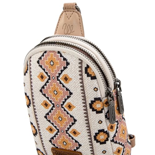 Image of Wrangler Small Sling Bag for Women, Leather Crossbody Bags Cross Body Purse Fanny Packs with Adjustable Strap for Gift