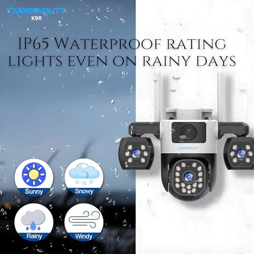 Image of XUGA K9R 9MP 3 Lens 4G Sim PTZ Outdoor CCTV Camera | Ideal for home, gym, or farm. Supports Airtel 4G SIM. Features 360-degree three-side view, night vision, and motion alarm.