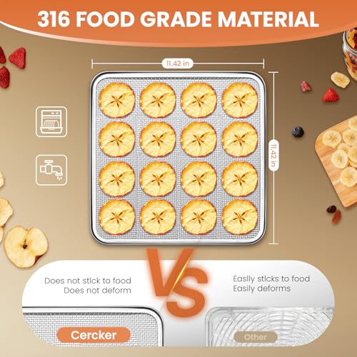 Image of Food-Dehydrator Machine 12 Stainless Steel Trays, 10.9ft Meat Dehydrator for Jerky, 800W Dryer for Herbs, 190ºF Temperature Control,24H Timer,Powerful Drying Capacity for Fruits,Yogurt