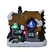4" Polyresin Christmas Decoration House With LED Lights Village Houses