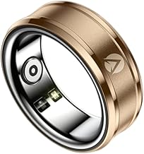 Adivaa Smart Ring for Men & Women | Wearable Tech Ring Fitness Tracker, Sleep Tracker, Stress Monitoring, Activity Tracker, Heart Rate, Steps Count, Blood Oxygen, IP68 Waterproof (10, R3, Gold)
