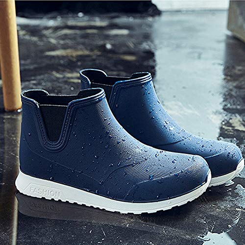 Men's Ankle Rain Boots Waterproof Short Rain Shoes for Garden Work2