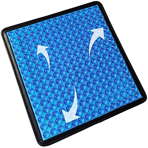 YRPRSODF Seat Cushion for Office Home Chair, Car & Wheelchair, Honeycomb Orthopedic Gel Seat Pad for Hip Massage, Back Support, Tailbone Coccyx & Sciatica Pain Relief, Ergonomic, Breathable& Anti-Slip Cover