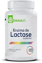Enzima Lactase Premium 10.000 Fcc 120 Cápsulas Intolerância Lactose Bionutri