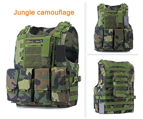 Anam Taktische Einsatzweste im Molle-Design, Weste für militärische Zwecke, Airsoft- und Counter-Strike-Spiele, für die Jagd  stichfest