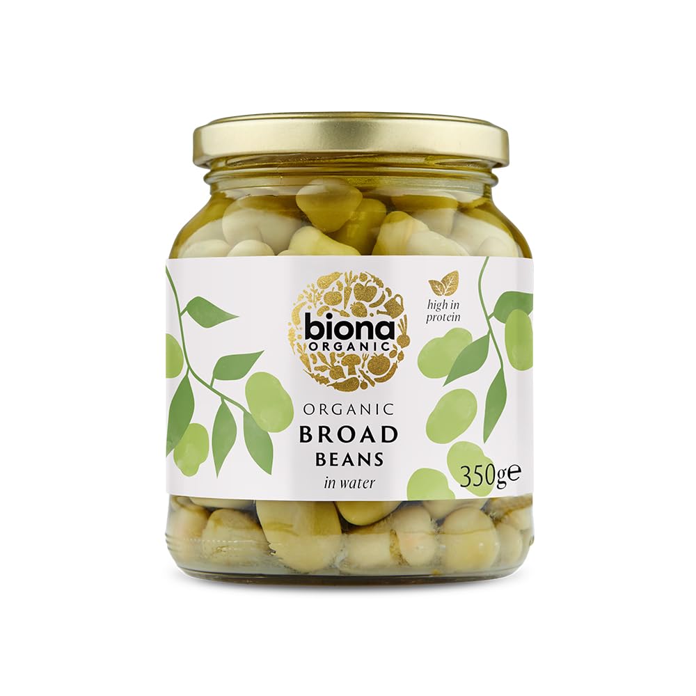 Biona Organic Jarred Broad Beans 350g (Pack of 6)