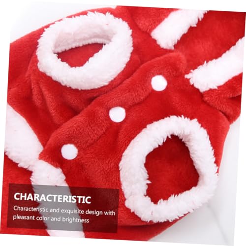 Disfraz navideño para perros talla S con bufanda rojo miniatura 3
