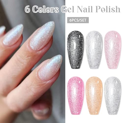 Set de 6 Esmaltes de Gel con Brillo Nude Rosado miniatura 4
