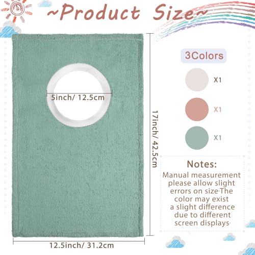 Foaincore 3 Pieces Full Coverage Toddler Bibs Pullover Baby Bibs Absorbent Cotton Terry Towel Toddler2