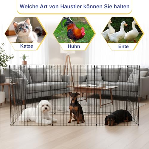 Image of FDW | Dog Playpen | 36 inch, 8 Panels | Heavy Duty Metal Pet Exercise Pen