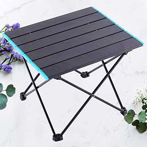Mesa dobrável de metal portátil CliSPEED para uso ao ar livre, mesa de jantar dobrável para jardim,