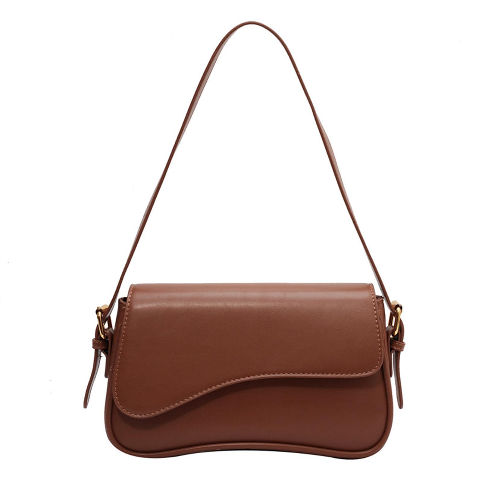 Shoulder Bag for Women Y2K Trendy Purse Vegan Leather Hobo Handbags Clutch Saddle Bag with 2 Removable Strap
