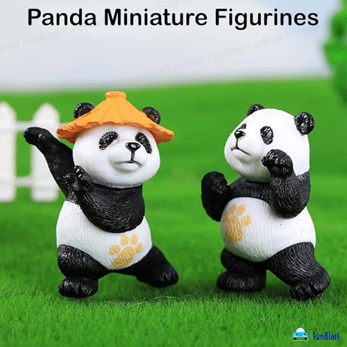 Image of FunBlast Panda Miniature Figurines - Decorative Showpiece, Gift for Him /Her, Diwali Deepwali New Year Home Decor, Bedroom, Living Room, Office, Table, Car Dashboard (Style-C)