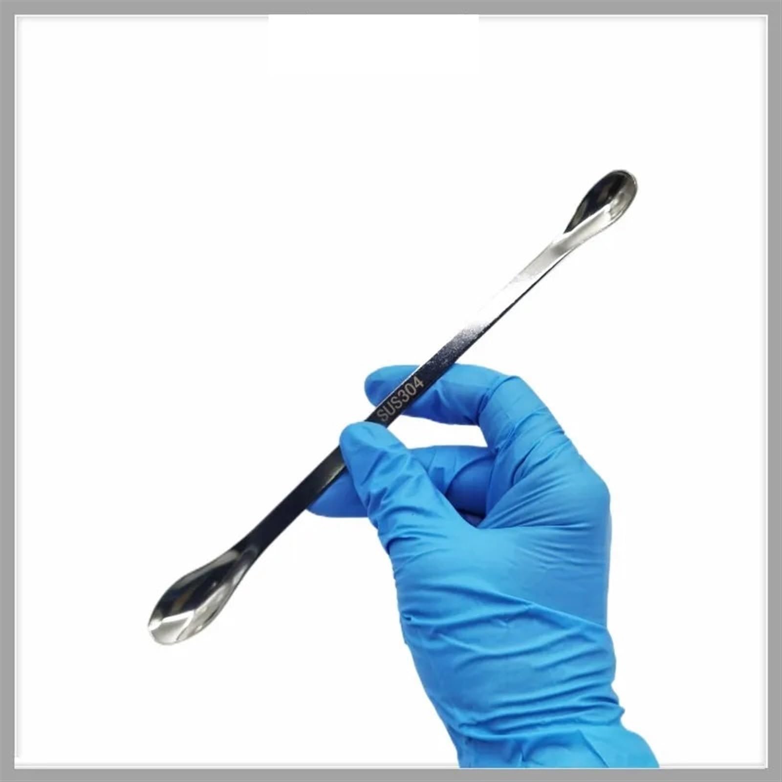 apparecchi per Laboratorio Cucchiaio in Acciaio Inossidabile da 20 cm a Doppia Testa Spatola for reagenti Cucchiaio for pesare 200 mm Laboratorio Farmacia Prendendo Strumenti di Medicina 10/PK