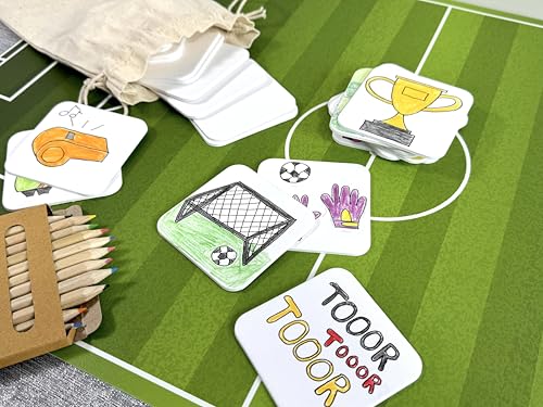 scriptum Memory-Spiel zum Selbstgestalten - zum Bemalen oder Bekleben - aus rein weißem Spezial-Schichtpapier - 28 blanko Karten 7 x 7 cm - ergonomische Form - inkl. praktischen Säckchen