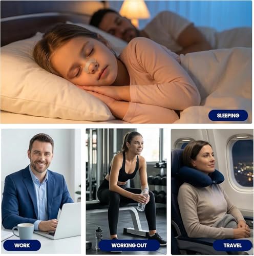 Image of Nose Strips for Breathing by Massner, Large Breath Strips for Sleeping, Snoring Support, Stuffy Nose and Congestion Relief - Better Night Airflow, 50 Nasal Strip