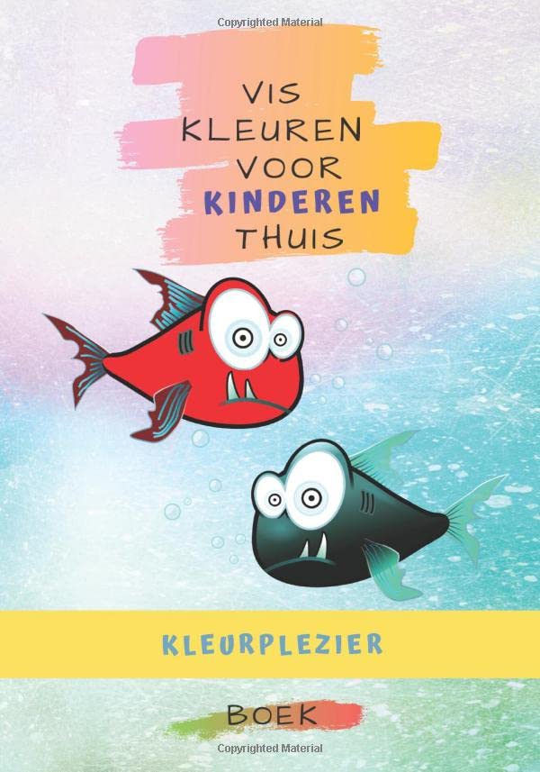 vis kleuren voor kinderen thuis: Vis kleurboek voor kinderen en volwassenen voor verschillende leeftijden het plezier van kleuren in maat 7 * 10 met ... vissen van verschillende soorten en ontwerpen