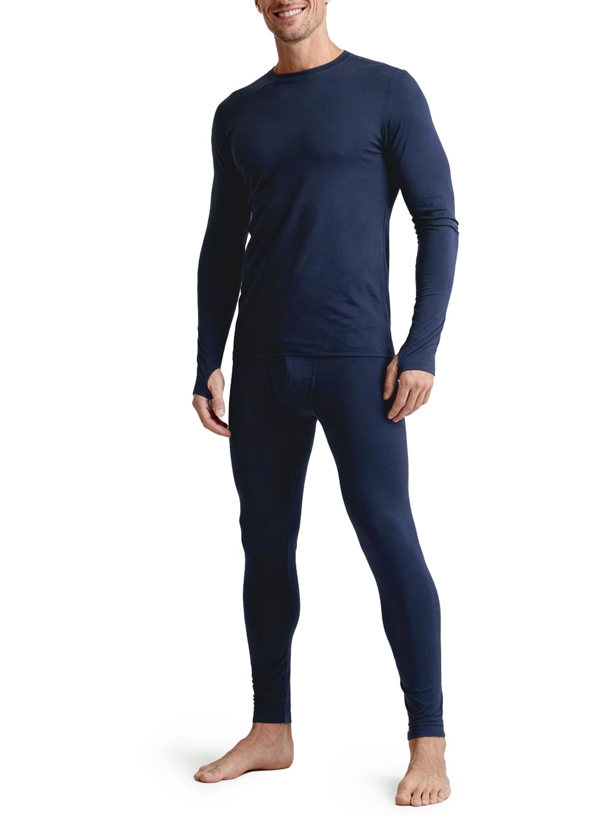 Thermal Underwear for Men Long Johns with Fleece Lined Base Layer Set for Cold Weather(Top and Bottom)-picture-16
