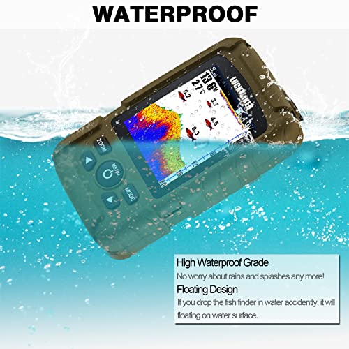 Image of LUCKYLAKER Water Handheld Fish Finder Boat Sonar Wireless Fish Finders Waterproof Portable Display Depth Finders Transducer Sea Ice Fishing