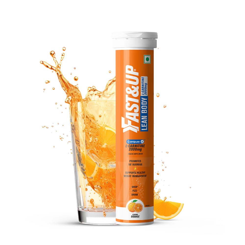 L-Carnitine 2000Mg Effervescent Tablets|Premium Carnipure® Carnitine Supplement|Helps Convert Fat Into Energy, Supports Weight Loss, Fat Burn & Lean Muscle|Orange Flavour, 20 Tabs (Pack of 1)