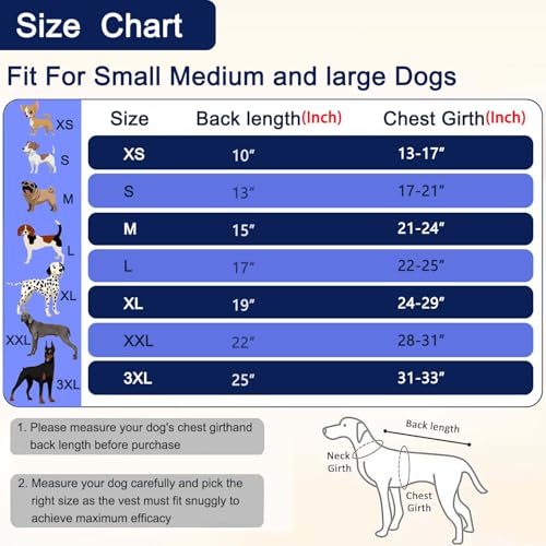 Image of Dog Anxiety Shirt,Dog Anxiety Jacket Calming Vest for Thunderstorm,Travel,Separation, Calming Coat Wrap for Dogs, Pet Stress Relief Anxiety Jacket (Dark Blue, XX-Large)