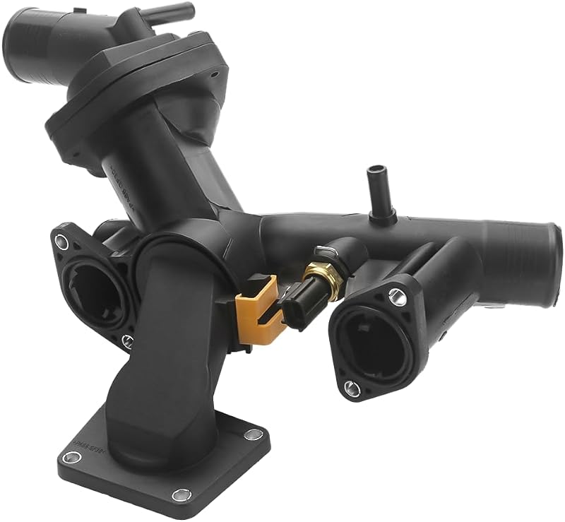 Carcaça da válvula termostática do líquido de arrefecimento YOLLKY para Land Rover LR3 4.4L V8 2005 a 2009 – 1 unidade
