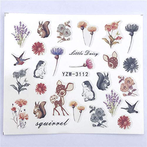 Nagelsticker 1 Blatt Rosa Blume Wasser Transfer Slider Für Maniküre Nagel Kunst Dekoration Nagel Aufkleber-Yzw-3098 – Bild 7