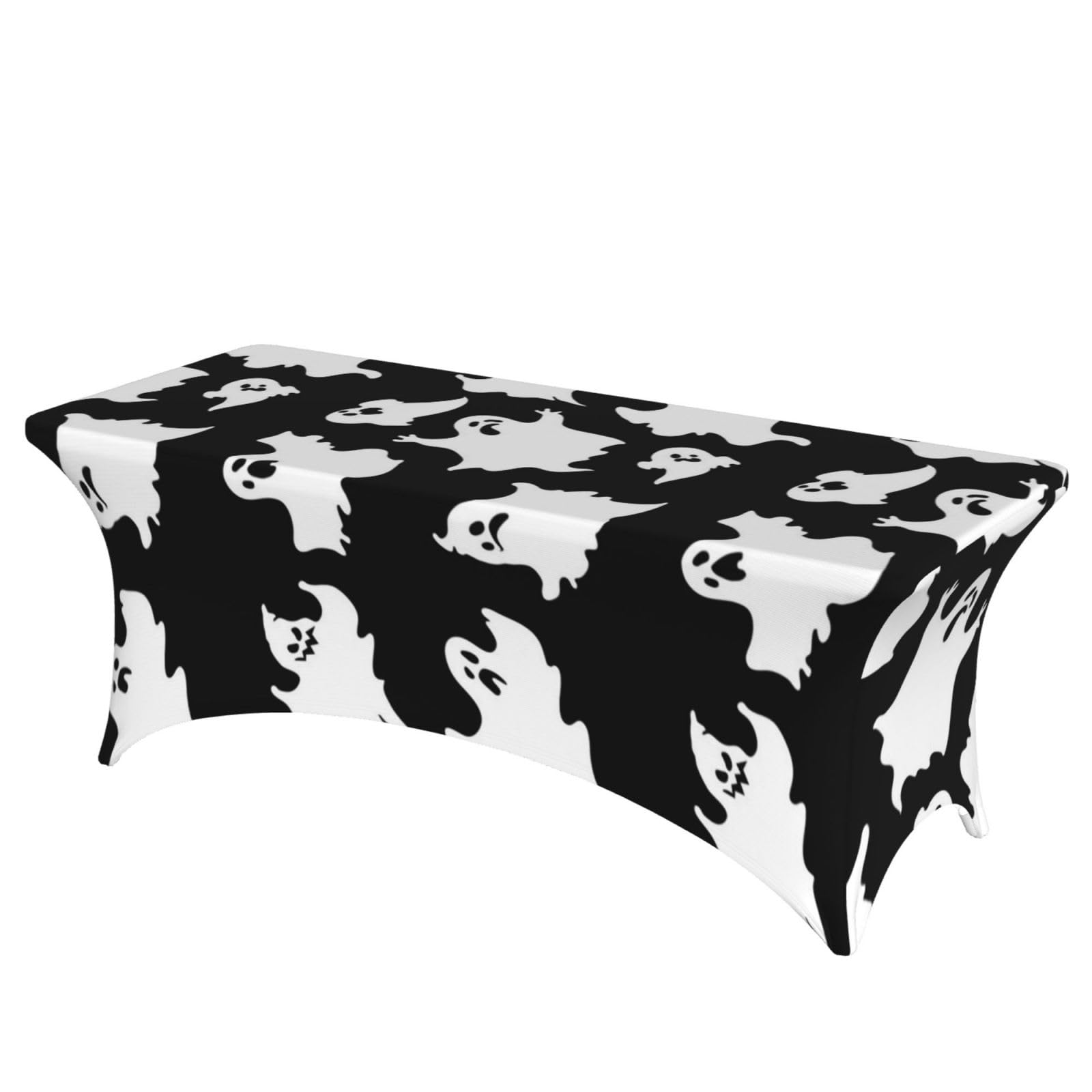 ERCgad Halloween Goth Print Rectangular Tablecloth Dining Banquet Party Events Home Celebration Table Cover