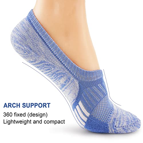 Image of Gonii Womens No Show Socks Athletic Ankle Socks Cushioned Running Low Cut | Breathable fabric, Reinforced toe heel, Thick sole pad, Anti-slip heel grip, Sweat-wicking, Anti-shrink, Sport & casual wear