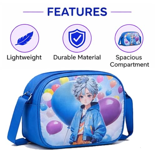 Image of Asera Birthday Return Gifts Sling Bag /Picnic Bag Cartoon Theme Bags for Kids (Boys Design 6 Pcs)
