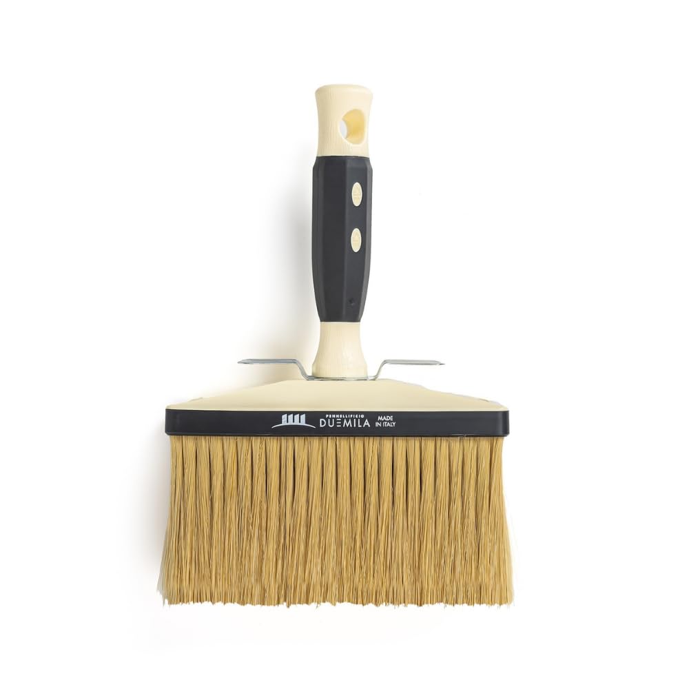 PENNELLIFICIO 2000 | Profesjonalna szczotka plafonowa z plastikowym uchwytem, szczotka do malowania, do ścian wewnętrznych i zewnętrznych, 7 x 17 cm - Made in Italy
